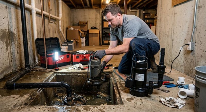 Sump Pump Relocation in Warwick, RI
