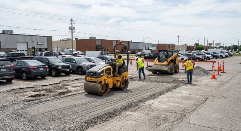 Parking Lot Gravel Repair in Katy, TX